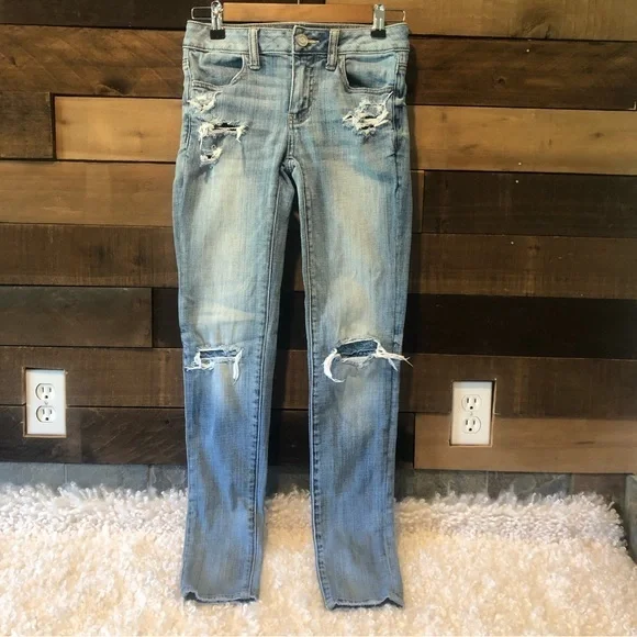 American Eagle Size 0 Long Super Stretch Jegging - Picture 1 of 4